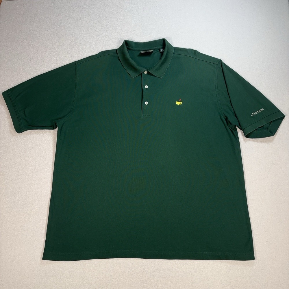 Masters Polo Shirt Men's 2XL Green 60's Two-Ply Mercerized‎ Cotton Golf